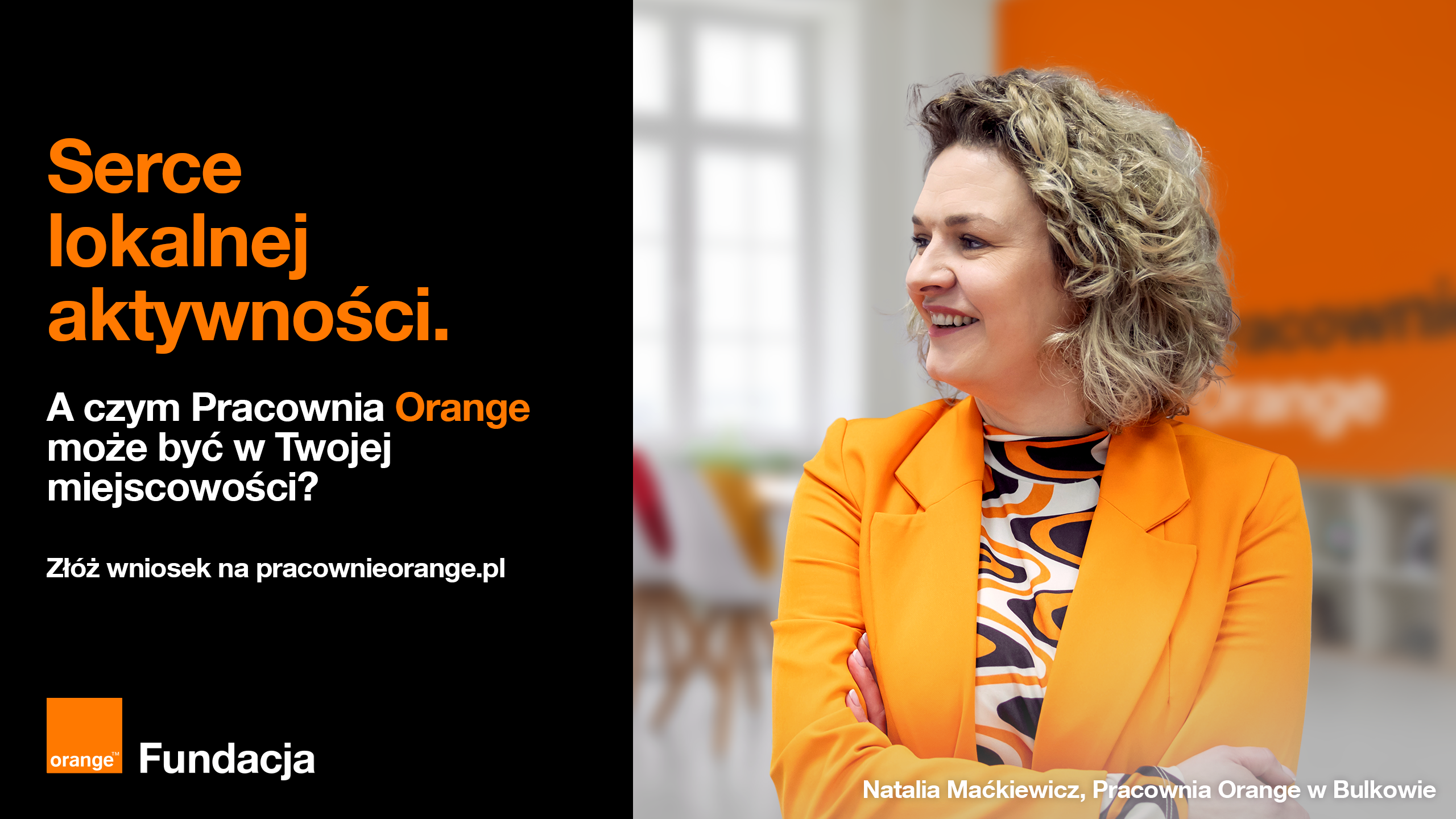 Serce lokalnej aktywności - foto Zdjęcie liderki w pomarańczowym ubraniu