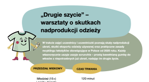 „Drugie szycie” – warsztaty o skutkach nadprodukcji odzieży
