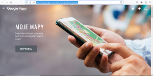 Screen z portalu Google Maps - Moje mapy