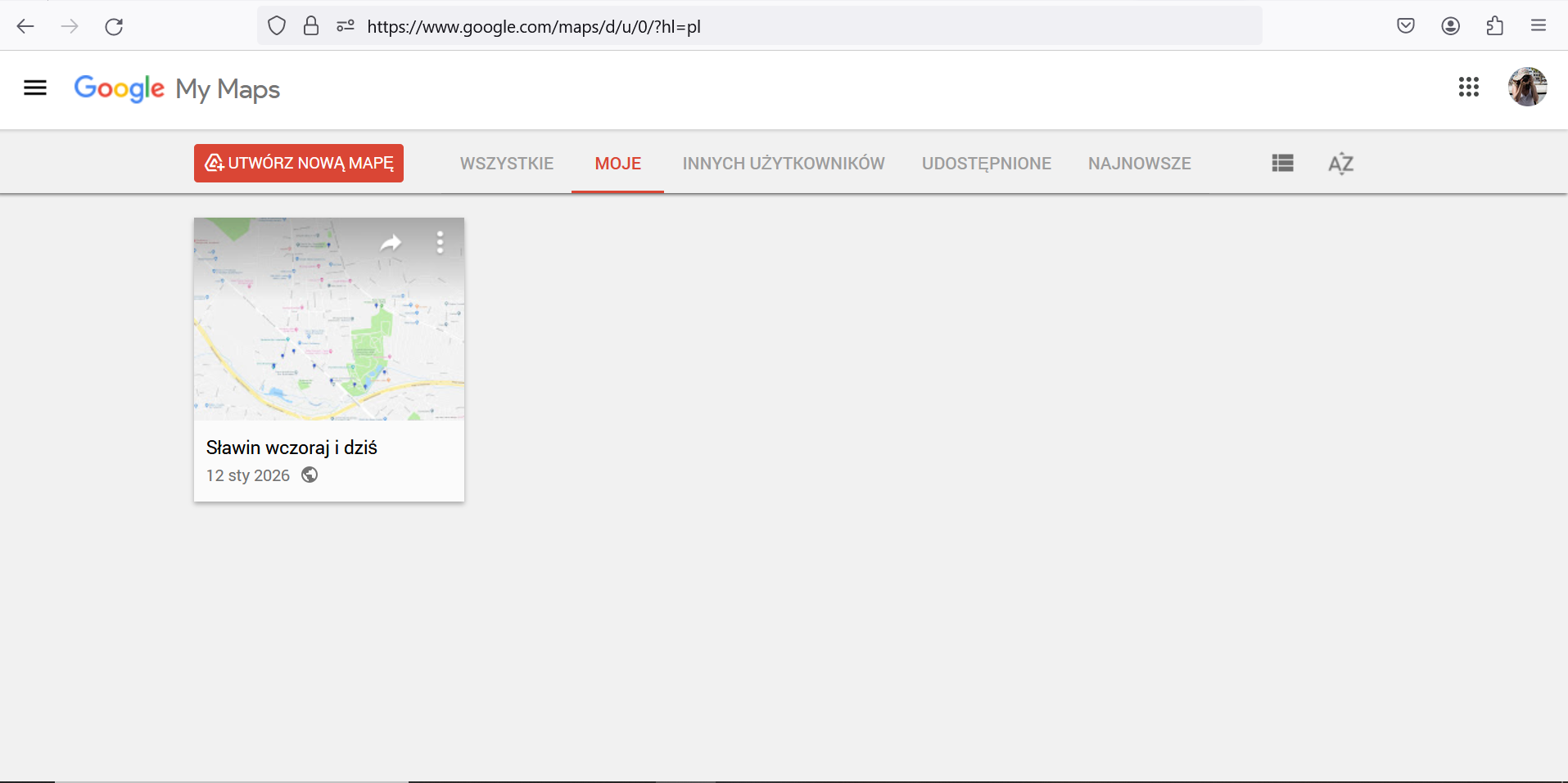 Screen z tworzenia mapy