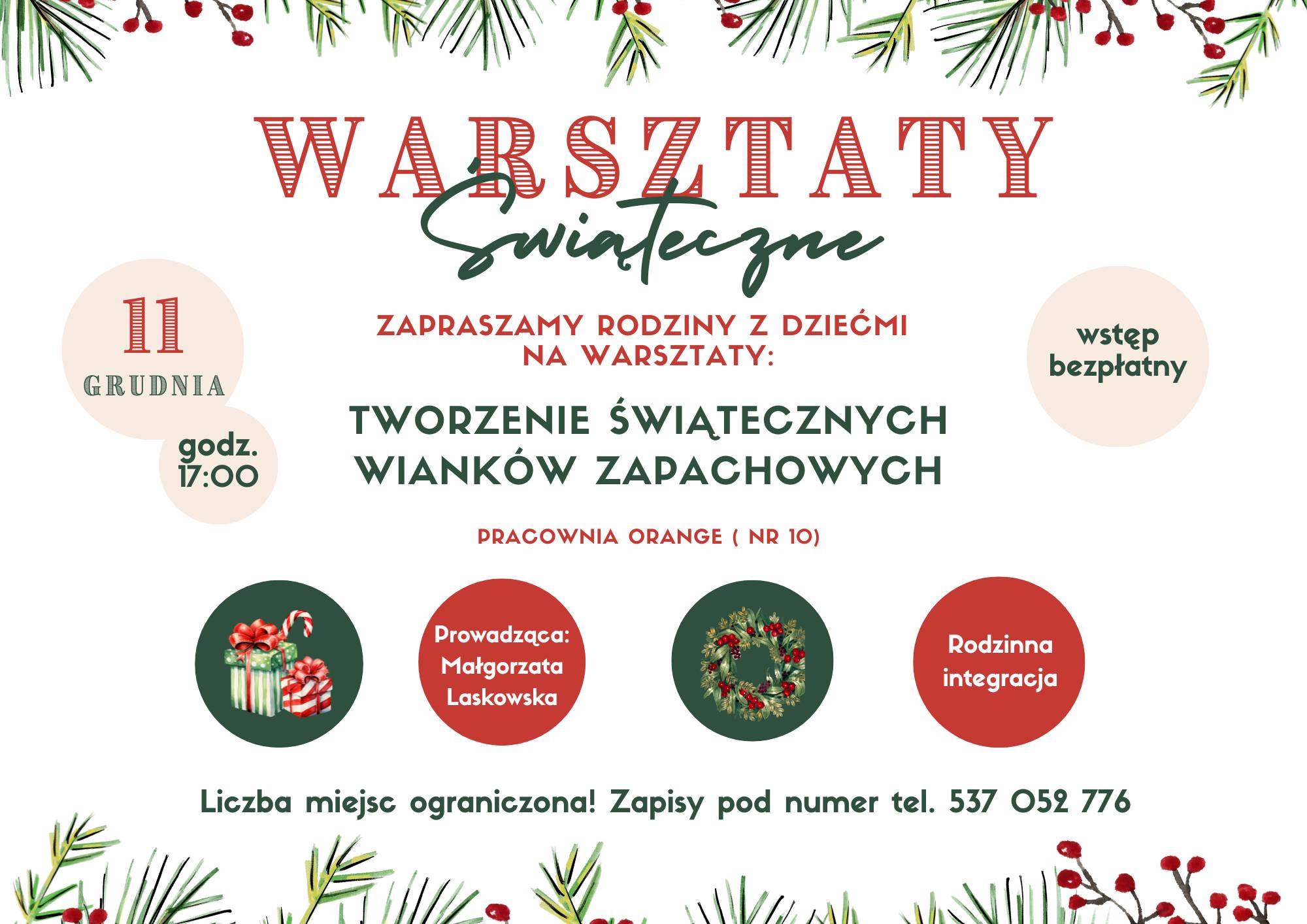 Plakat promocyjny w świątecznej oprawie
