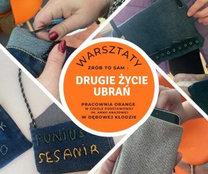 Warsztaty "Drugie życie ubrań w Pracowni Orange w Dębowej Kłodzie