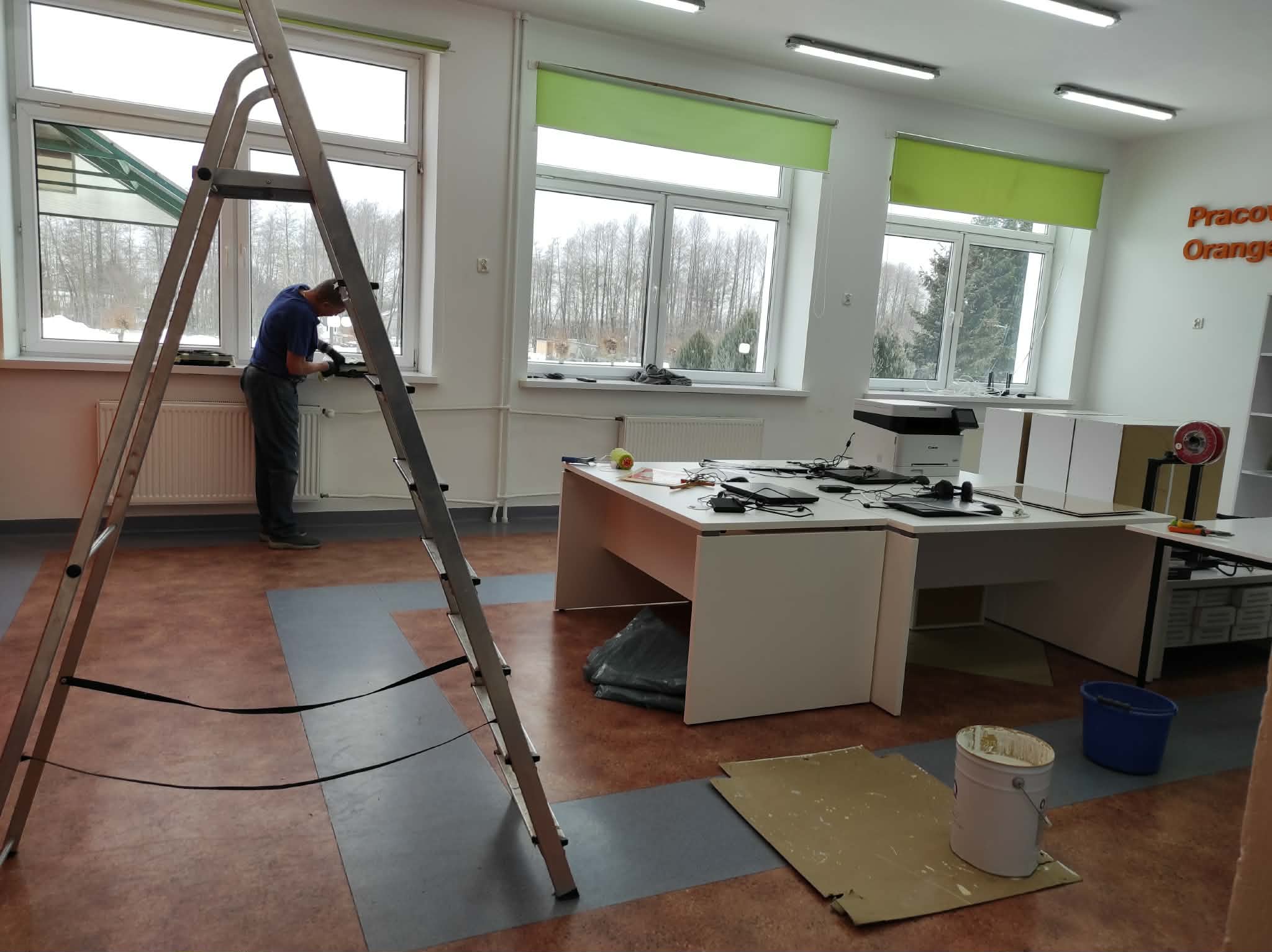 Remont w Pracowni Orange w Dębowej Kłodzie