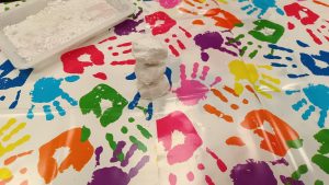 bałwan ze sztucznego śniegu