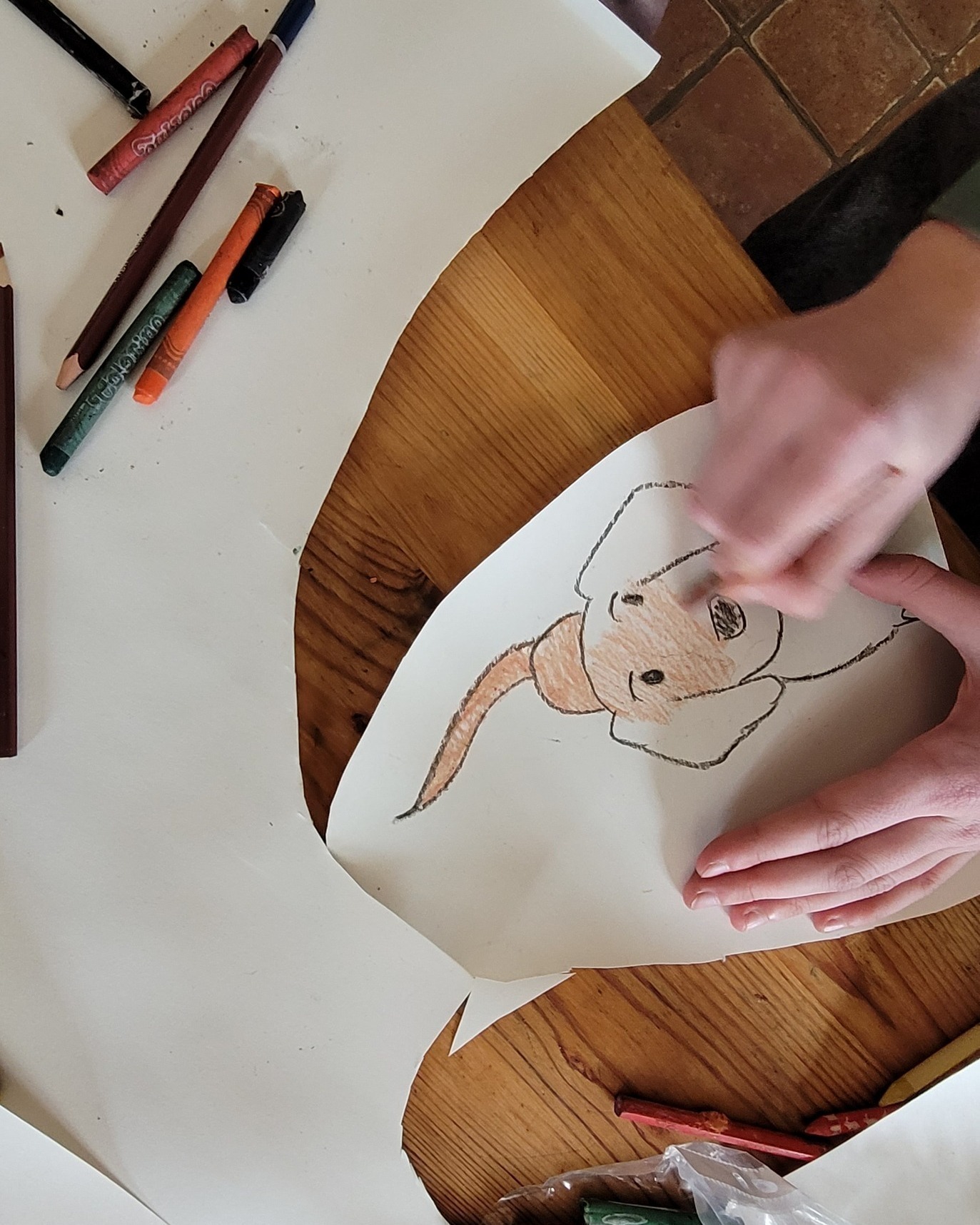 Rysunek na kartce papieru.