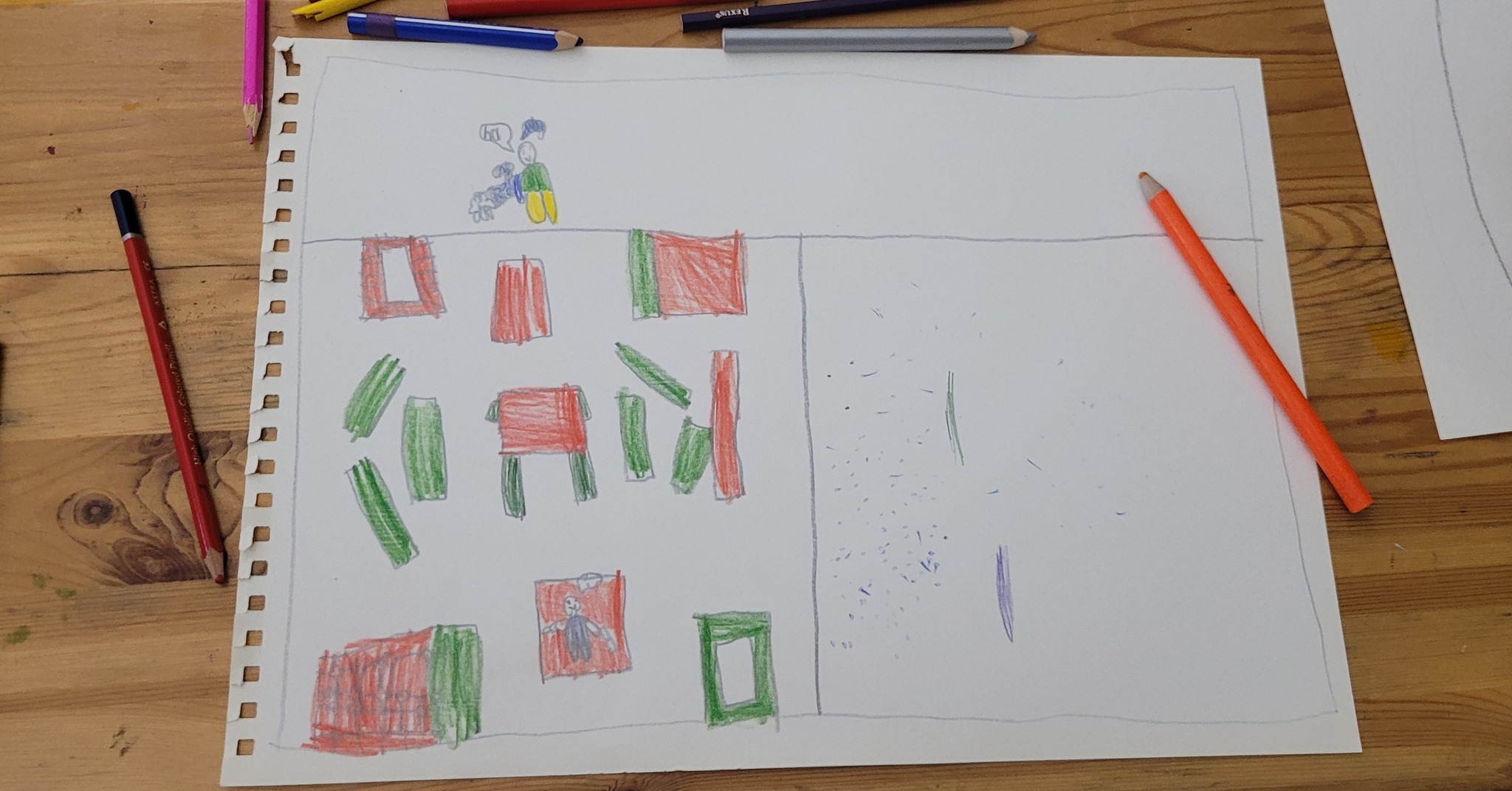 Rysunek na kartce papieru.