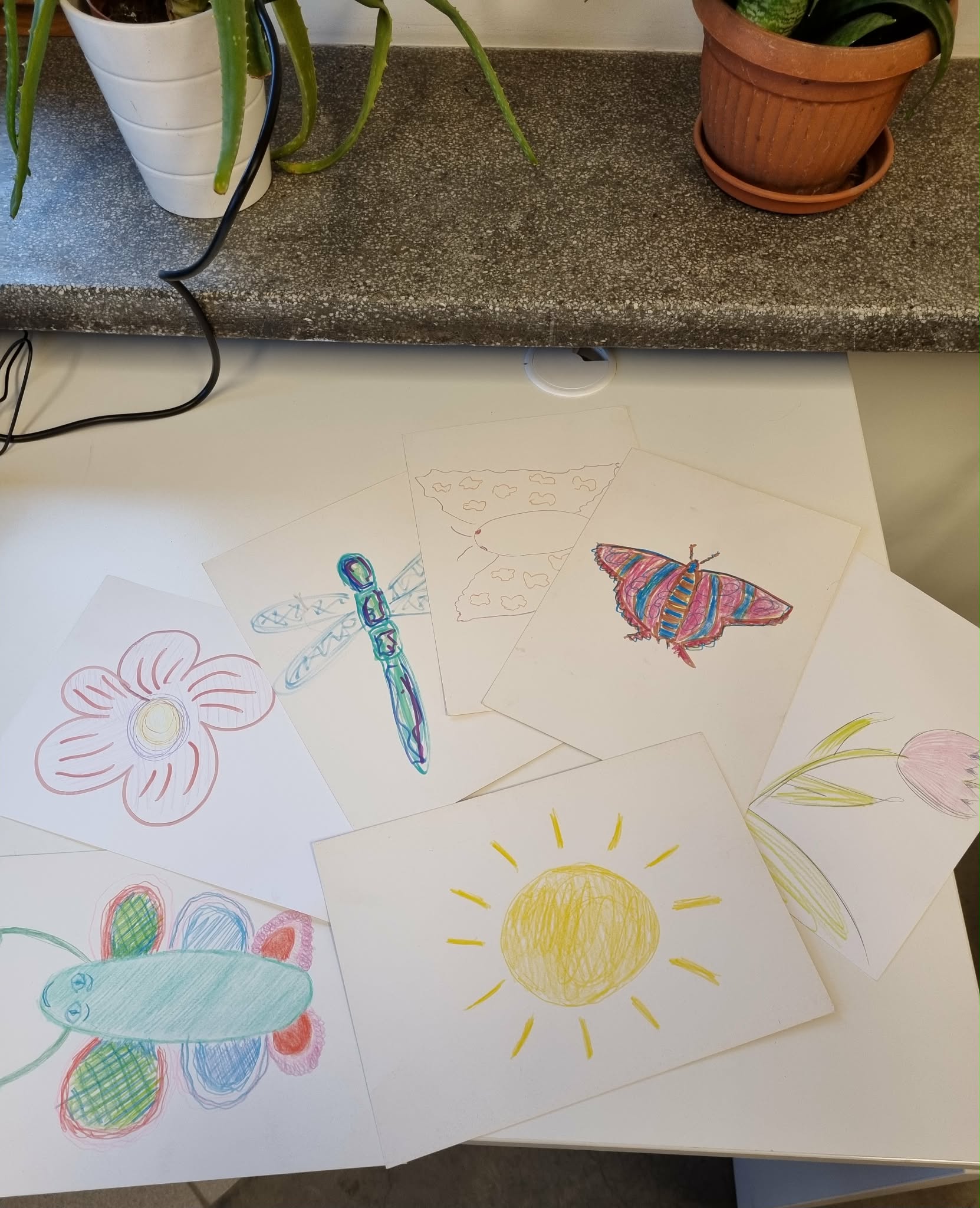 Sześć rysunków o wiosennej tematyce