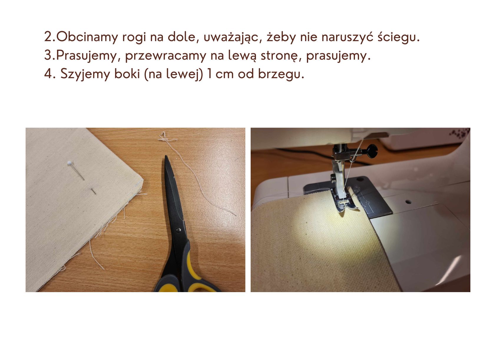 Instrukcja szycia torby krok po kroku