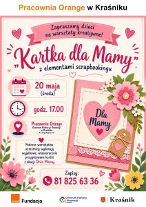 plakat zapraszający na warsztat