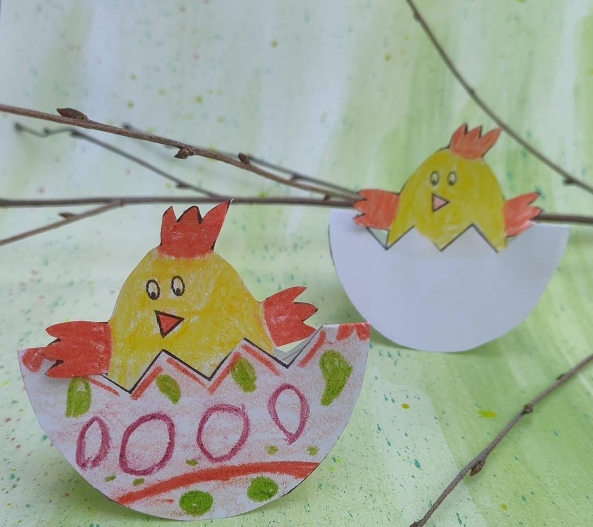 Kurczaczek w papierowej skorupce.