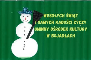 Kartka swiateczna z bałwankiem