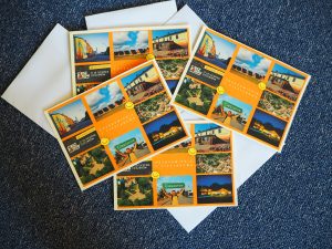cztery pocztówki z pozdrowieniami z Cieszanowa