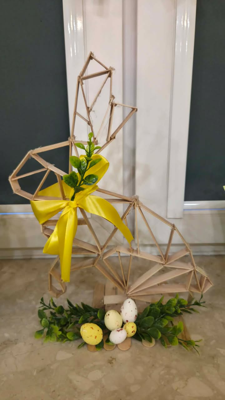 Zając wykonany z patyczków