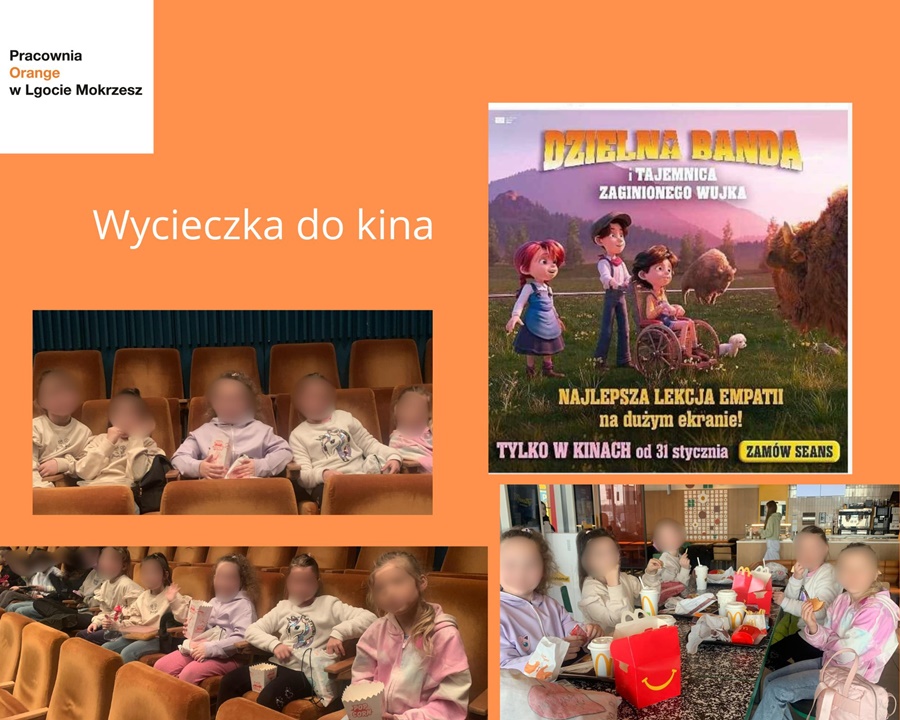 zdjęcia dzieci siedzących w kinie