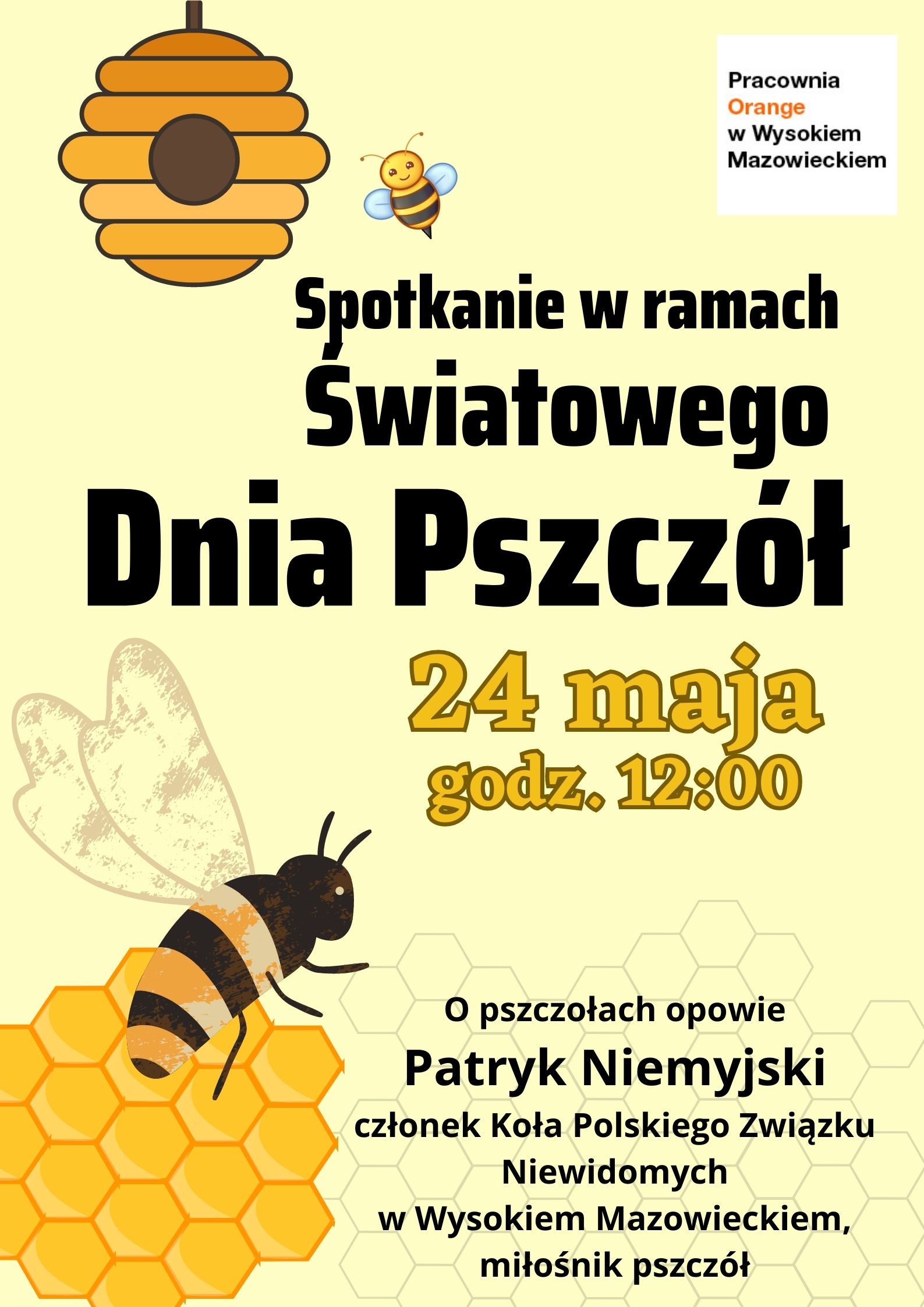Spotkanie o pszczołach - plakat