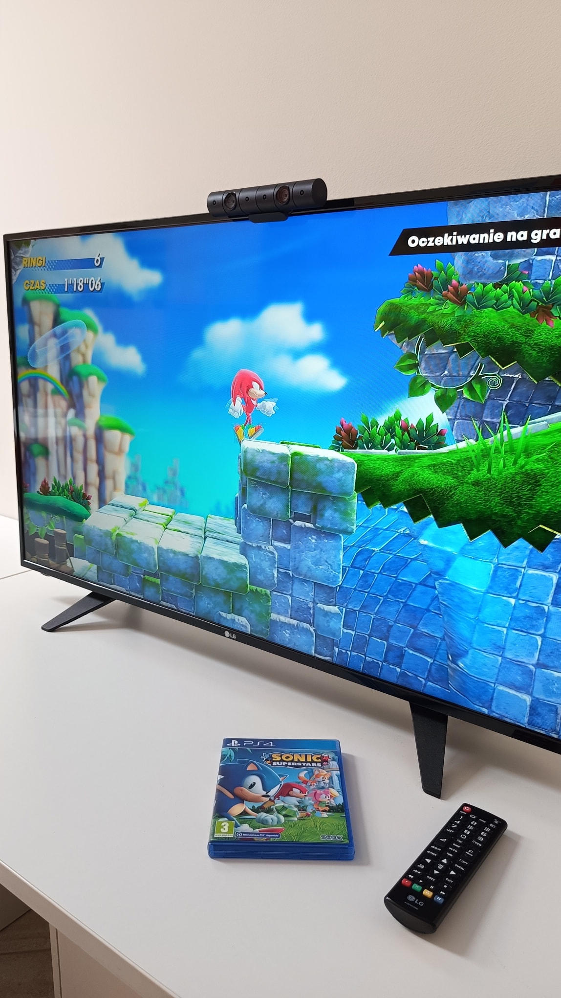 Zdjęcie ekranu komputera, na ekranie gra Sonic