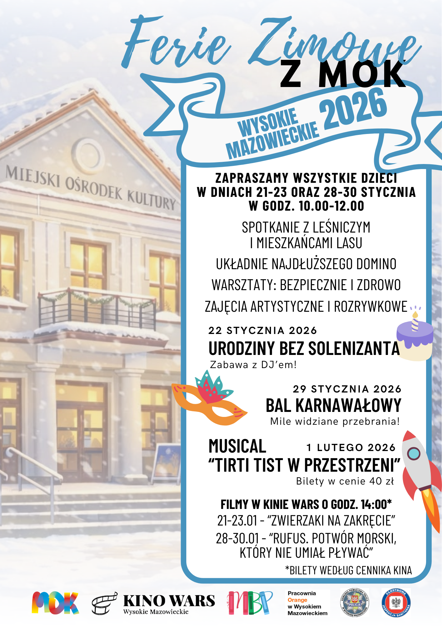 Plakat z programem wydarzeń.