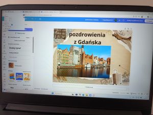 Widok pocztówki z Gdańska