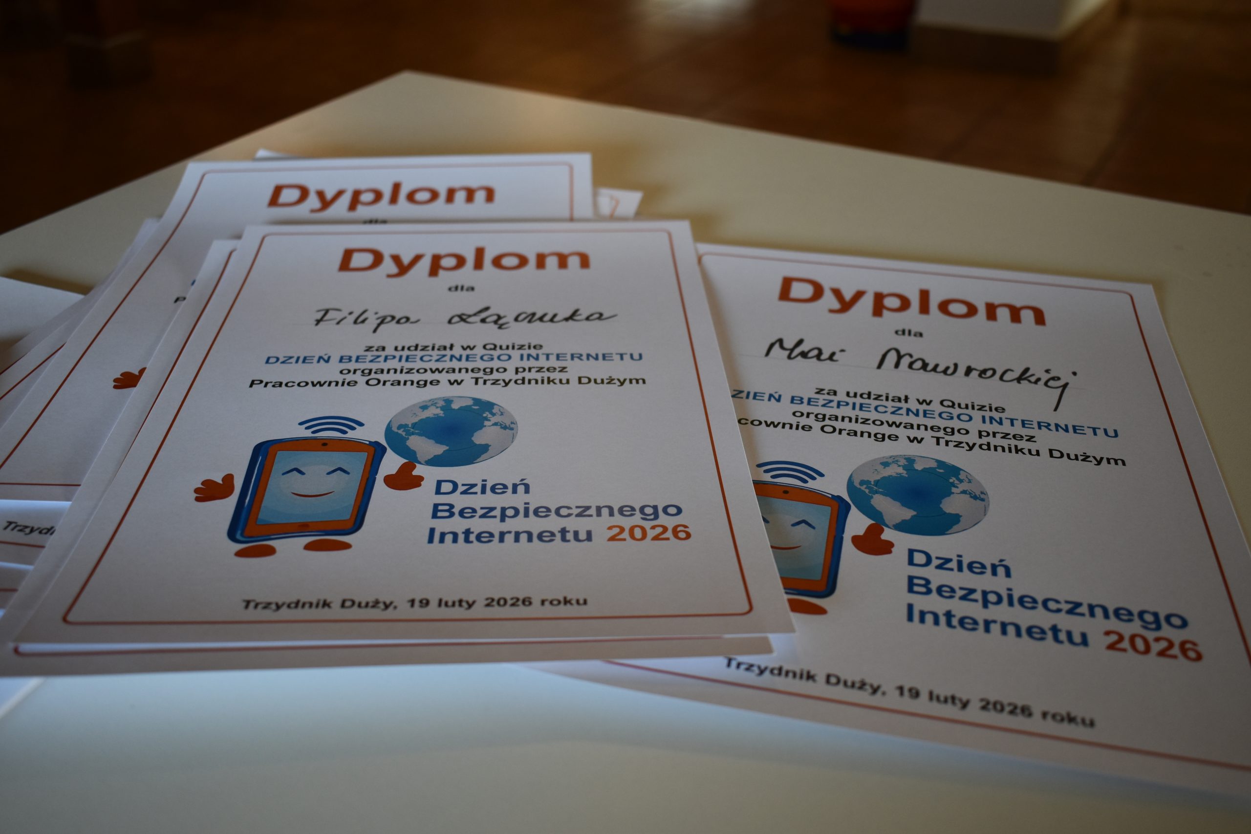 dyplomy dla dzieci na zakoczenie zajec z dbi