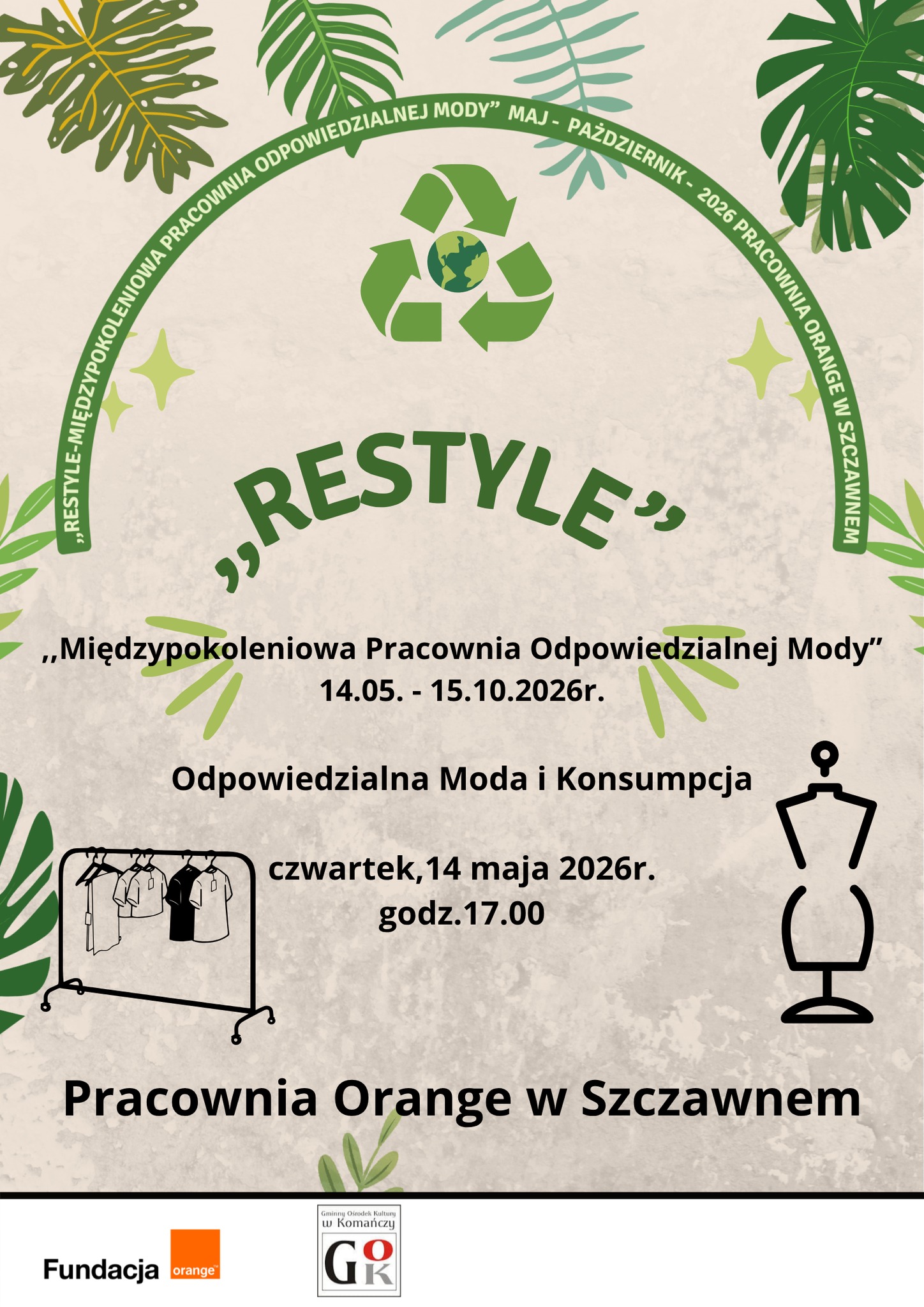 plakat „ReStyle – międzypokoleniowa pracownia odpowiedzialnej mody”