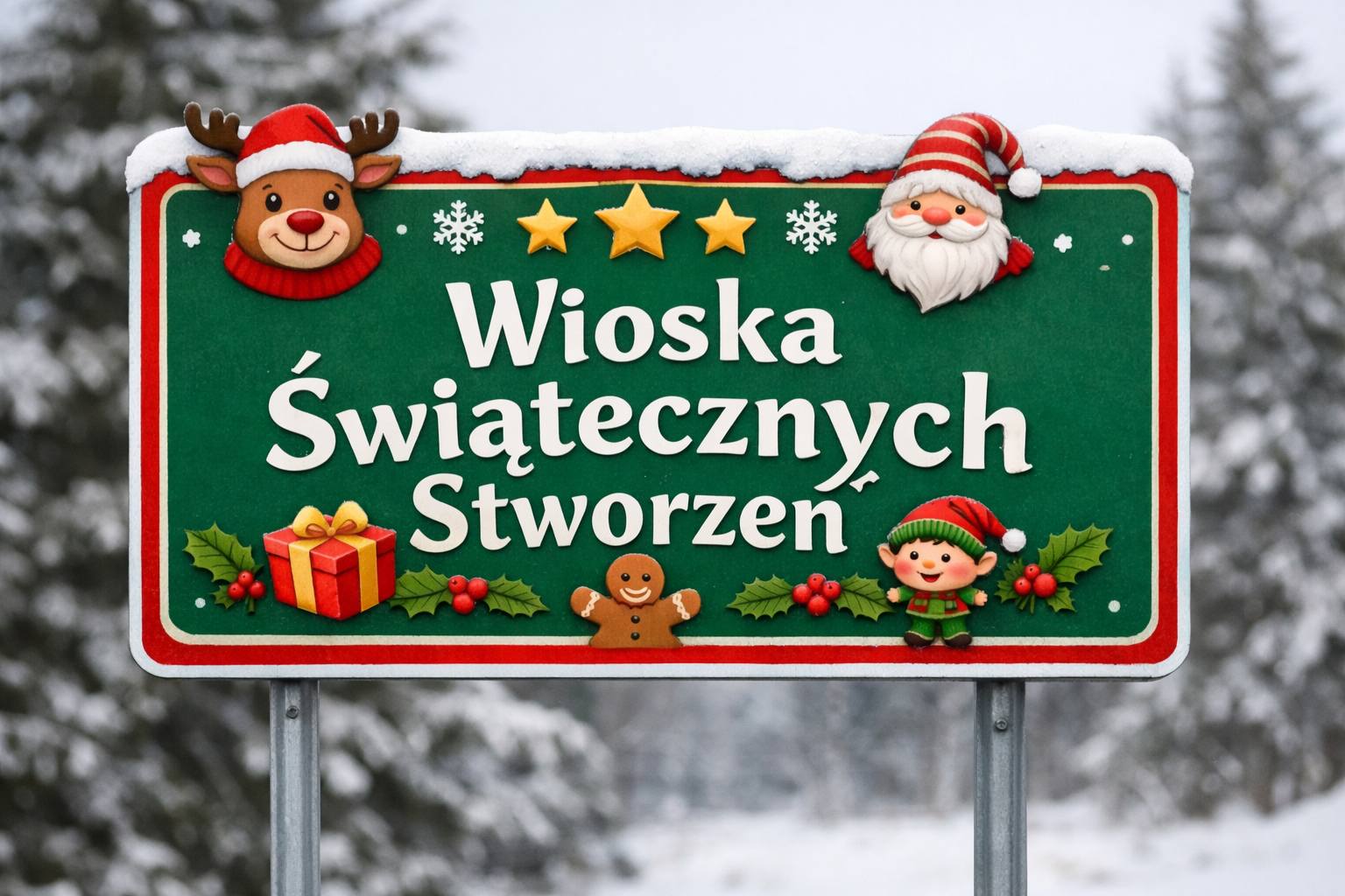 znak Wioska Świątecznych Stworzeń
