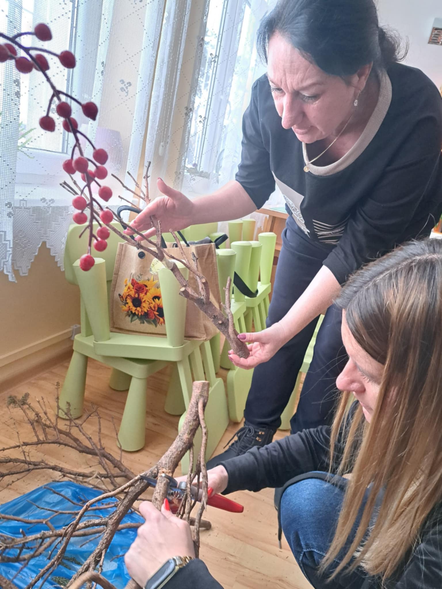 Tworzenie drzewka na warsztatach.