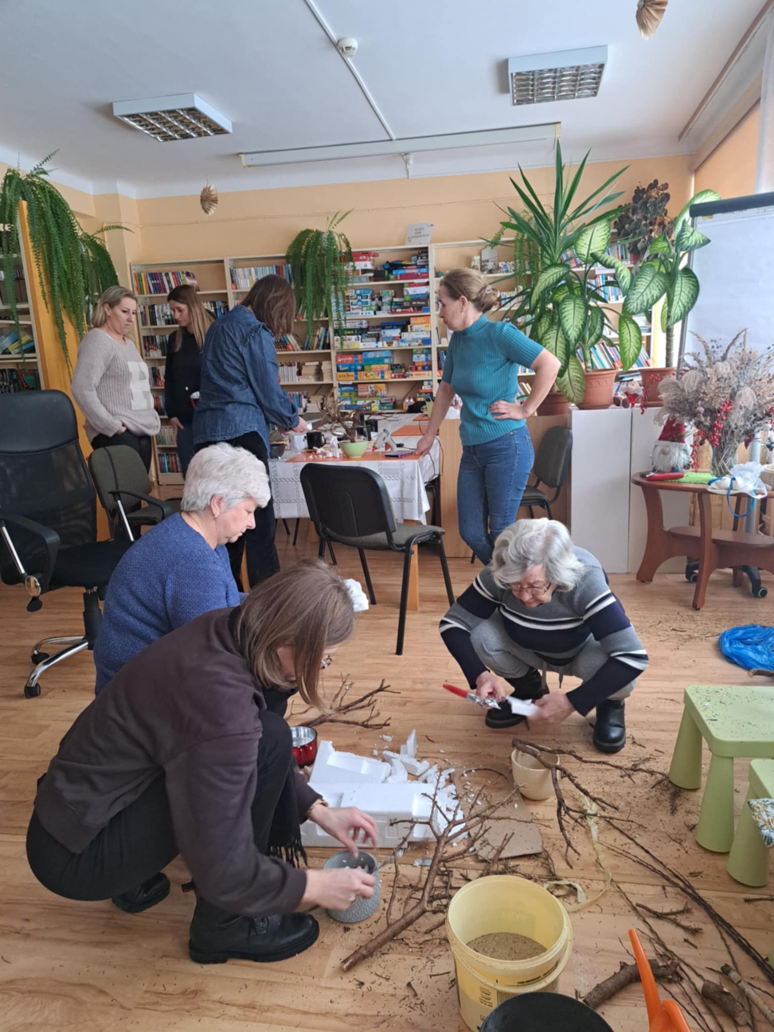 Tworzenie drzewka na warsztatach.