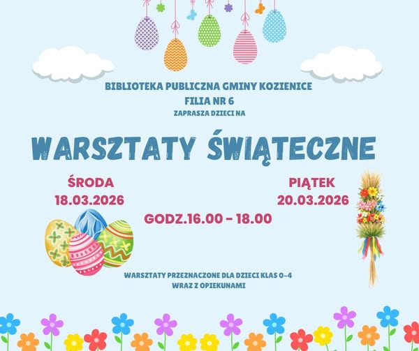 Plakat z zaproszeniem na warsztaty świąteczne.