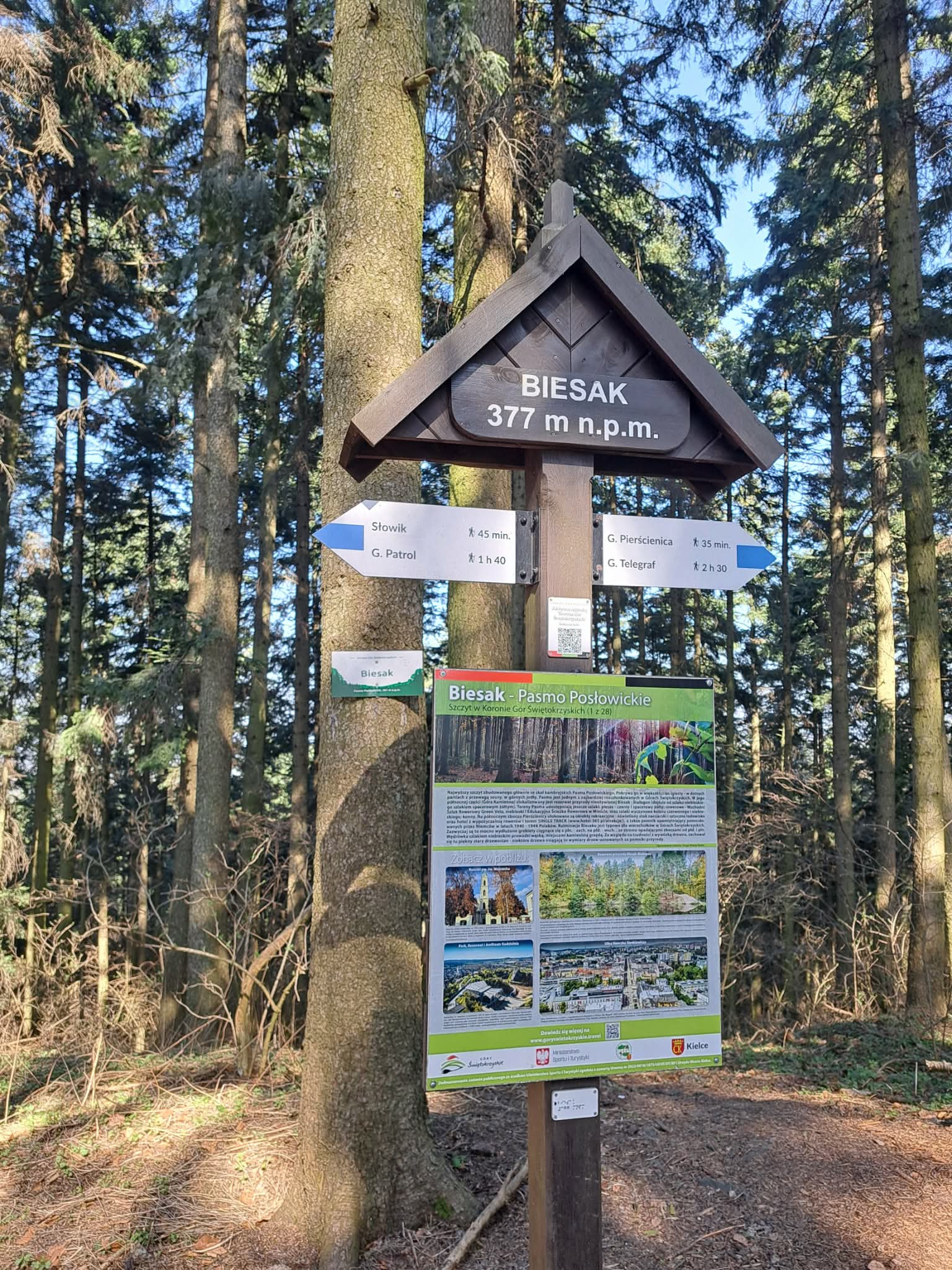 Oznaczenie szczytu Biesak