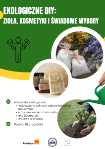 Plakat przedstawiający działania w eko projekcie.