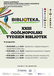 Plakat z okazji Tygodnia Bibliotek
