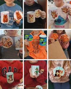 Nadruki na kubkach - kolaż