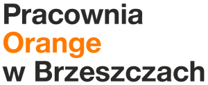 Napis "Pracownia Orange w Brzeszczach"