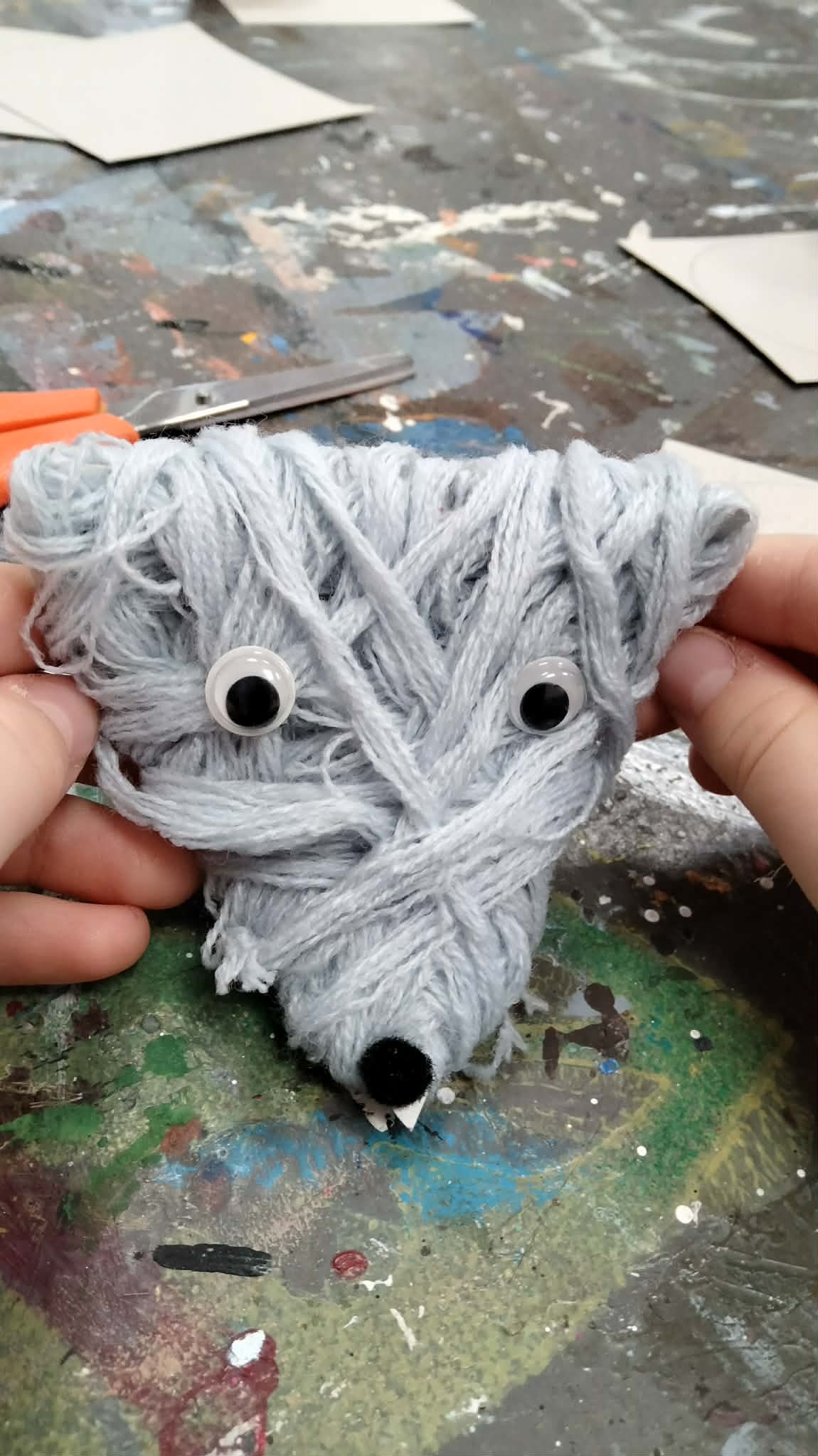 Zwierzątko stworzone podczas warsztatów.