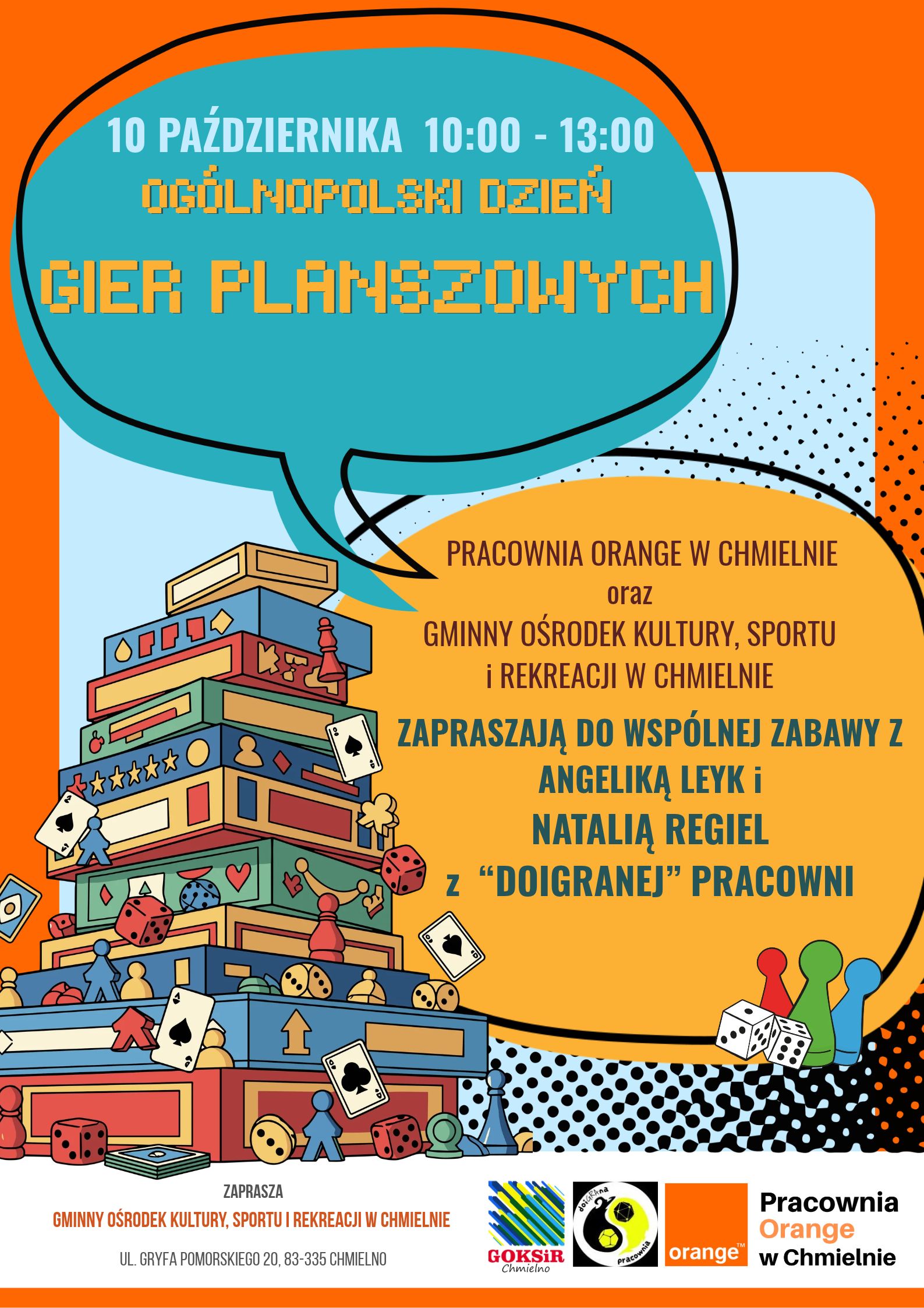 plakat zapraszający na Ogólnopolski Dzień Gier Planszowych