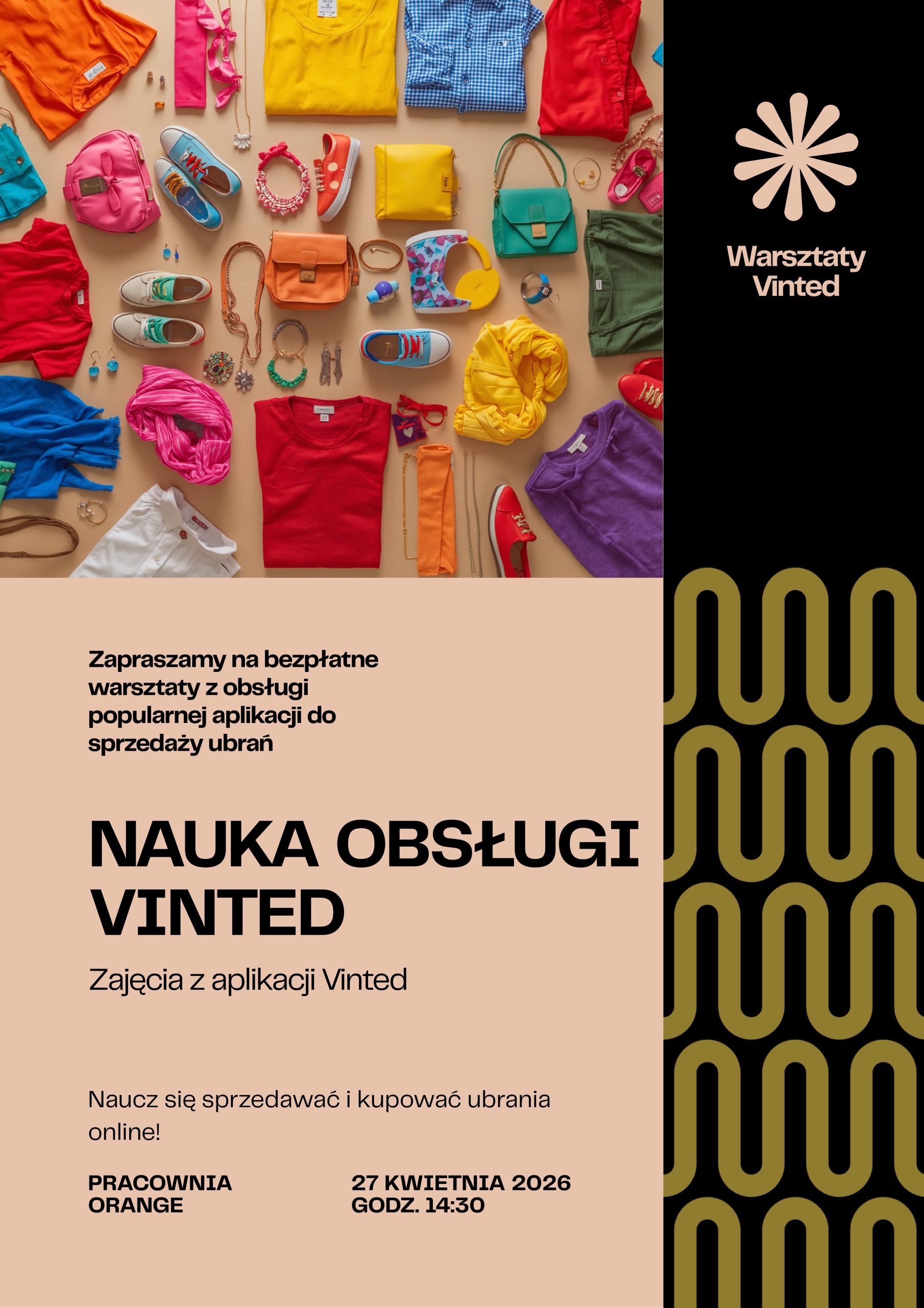 Zaproszenie na warsztaty z obsługi aplikacji Vinted 27.IV.2026