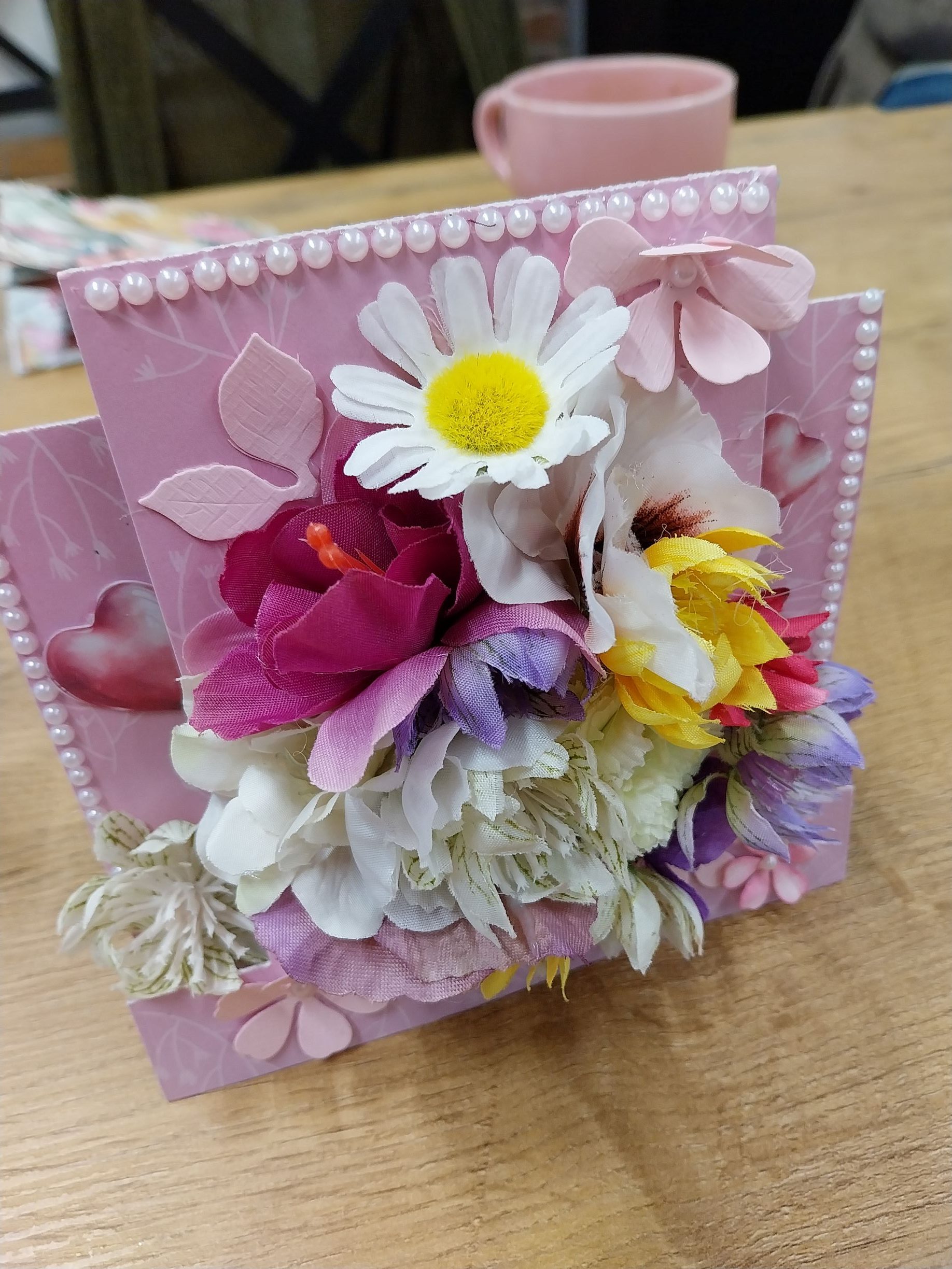 własnoręcznie wykonania widokówka przez jedną z uczestniczek wizyty studyjnej